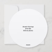 Victorian Era Christmas Winter Scene In Wreath シーズンカード (裏面)