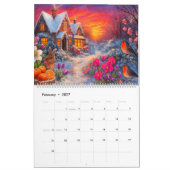 Victorian Era Cottages & Gardens カレンダー (2月 2027)