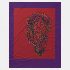 Victorian Era Dreamer Girl  フリースブランケット