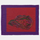 Victorian Era Dreamer Girl  フリースブランケット (正面(横))