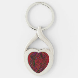 Victorian Era Dreamer Girl Heart Shaped Keychain キーホルダー