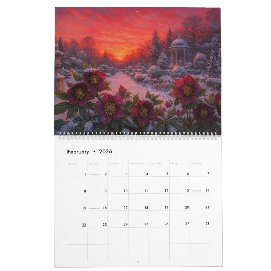 Victorian Era Gardens カレンダー (2月 2026)