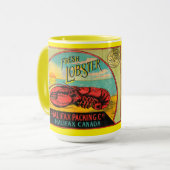 Victorian Era Halifax Canada Canned Lobster Label マグカップ (正面左)