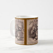 Victorian Era Music Themed Mug コーヒーマグカップ (正面左)