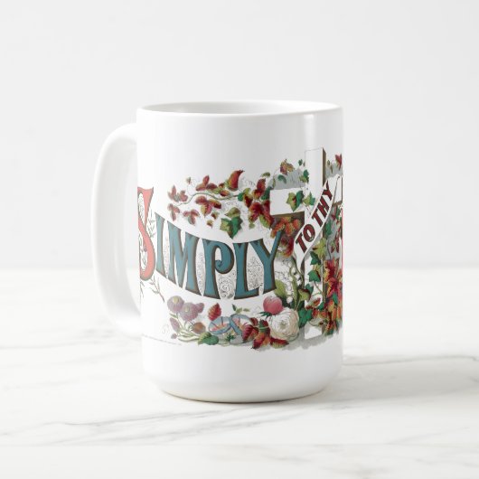 Victorian Era Simply To The (Cross) I Cling コーヒーマグカップ (正面左)