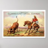 Victorian Era Western Rodeo Spool Advertisement ポスター (正面)