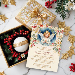 Victorian Exquisite Christmas Angel Flowers  シーズンカード