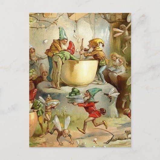 “Victorian Fairies” by E S Hardy シーズンポストカード (正面)