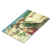 Victorian family in the snow Christmas scene ノートパッド (アングル)