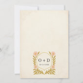 Victorian Floral Art Nouveau Couples Shower 招待状 (裏面)