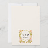 Victorian Floral Art Nouveau Wedding 招待状 (裏面)