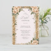 victorian floral bridal shower invite 招待状 (スタンド正面)