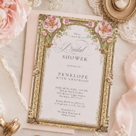victorian floral bridal shower invite 招待状