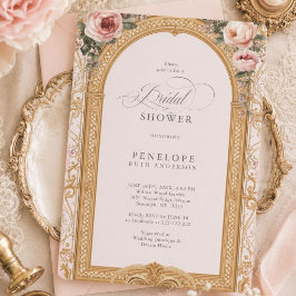 victorian floral bridal shower invite 招待状