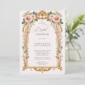 victorian floral bridal shower invite 招待状 (スタンド正面)