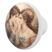 Victorian Floral Couple Romantic Antique Style セラミックノブ (右)