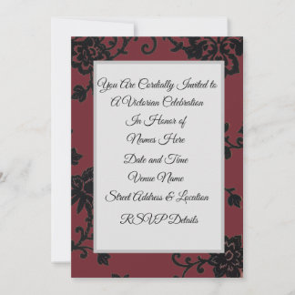 Victorian Floral Custom Invitations w/ Envelopes 招待状