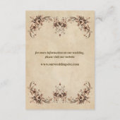 Victorian Floral Frame Wedding Details エンクロージャーカード (裏面)