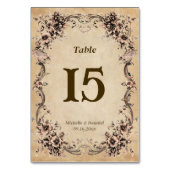 Victorian Floral Frame Wedding Table テーブルナンバー (裏面)