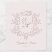 victorian floral garden wedding ワインラベル (シングルラベル)