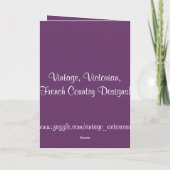 Victorian Floral Heart Valentine's Day Card シーズンカード (裏面)