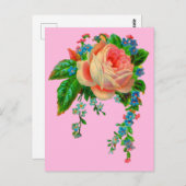 Victorian floral print ポストカード (正面/裏面)