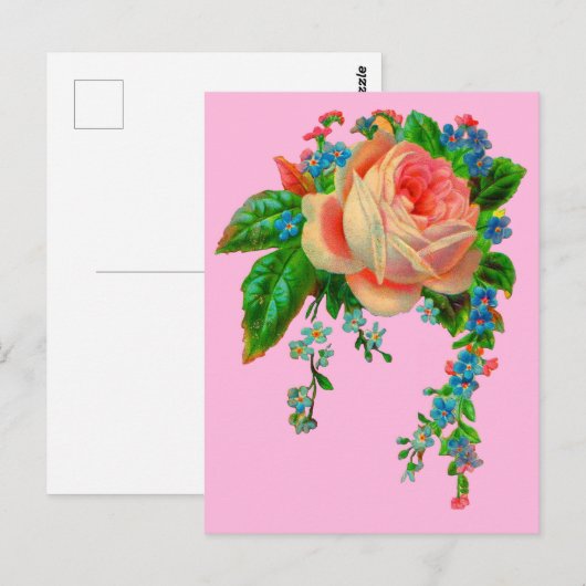 Victorian floral print ポストカード (正面/裏面)