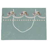 Victorian Floral Tapestry in Green Gift Bag ラージペーパーバッグ (正面)