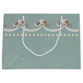 Victorian Floral Tapestry in Green Gift Bag ラージペーパーバッグ