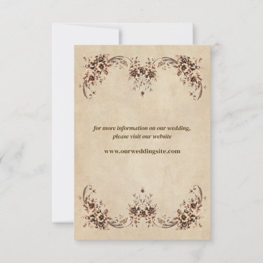 Victorian Floral Wedding QR Code RSVP (裏面)