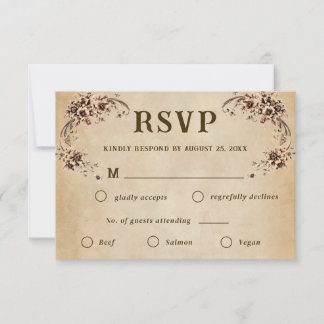 Victorian Floral Wedding RSVP