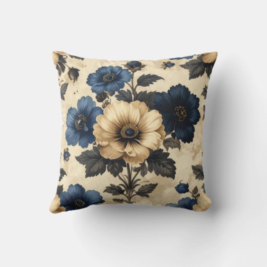 Victorian flowers クッション (裏面)