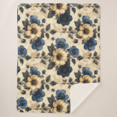 Victorian flowers シェルパブランケット (正面)
