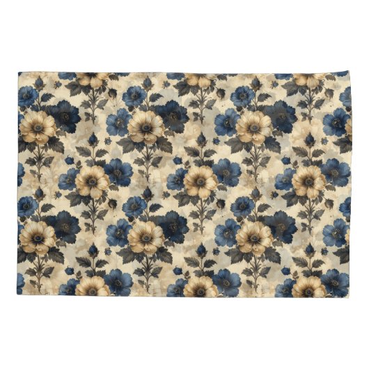 Victorian flowers 枕カバー (裏面)