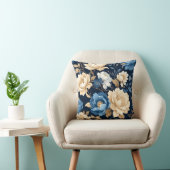 Victorian flowers Blue クッション (椅子)