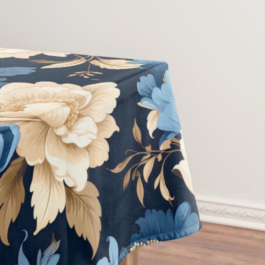 Victorian Flowers Blue テーブルクロス (インサイチュ)