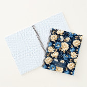 Victorian Flowers Blue ノートブック (内部)