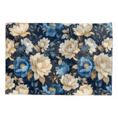 Victorian flowers Blue 枕カバー (裏面)