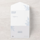 Victorian French Dusty Blue Floral Wedding オールインワン招待状 (外側)