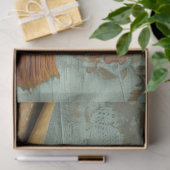 Victorian Glam Gold Drape Red Tassel Teal Floral 薄葉紙 (ギフト)