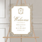 Victorian Gold Catholic Wedding Welcome アクリルサイン