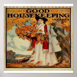 Victorian Good Housekeeping Magazine 1905 Framed P ポスター