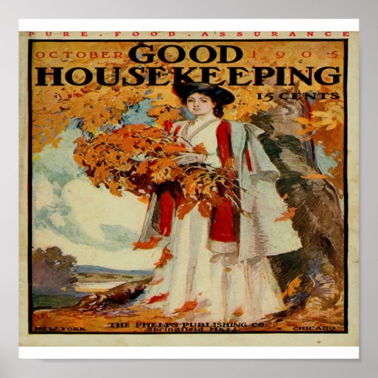 Victorian Good Housekeeping Magazine 1905 Framed P ポスター (正面)