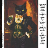 Victorian Gothic Cat with Absinthe EG9L Decoupage 薄葉紙