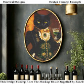Victorian Gothic Cat with Absinthe EG9R Decoupage 薄葉紙