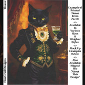 Victorian Gothic Cat with Absinthe EG9R Decoupage 薄葉紙