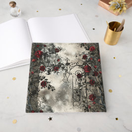 Victorian Gothic Garden Roses Pattern ゲストブック