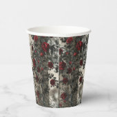 Victorian Gothic Garden Roses Pattern 紙コップ (右)