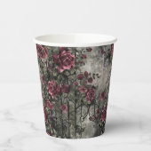 Victorian Gothic Garden Roses Pattern 紙コップ (左)