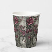 Victorian Gothic Garden Roses Pattern 紙コップ (右)